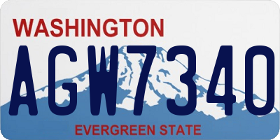 WA license plate AGW7340