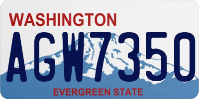 WA license plate AGW7350