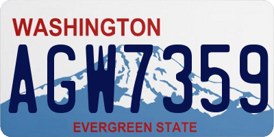 WA license plate AGW7359