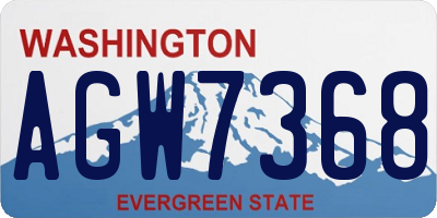 WA license plate AGW7368