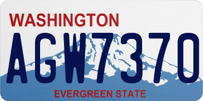 WA license plate AGW7370