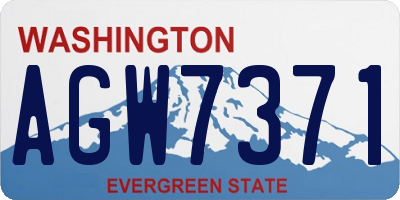 WA license plate AGW7371