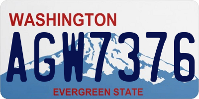 WA license plate AGW7376