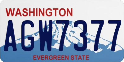 WA license plate AGW7377