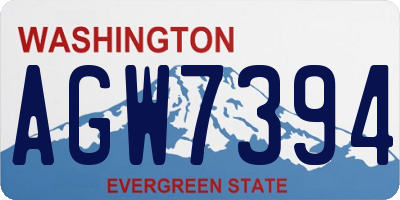 WA license plate AGW7394