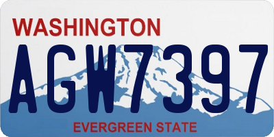 WA license plate AGW7397