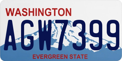 WA license plate AGW7399