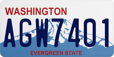 WA license plate AGW7401