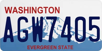 WA license plate AGW7405