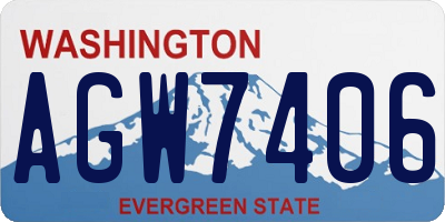 WA license plate AGW7406