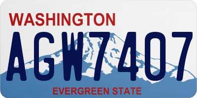 WA license plate AGW7407