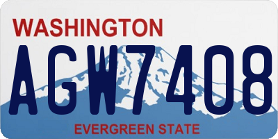 WA license plate AGW7408