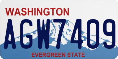 WA license plate AGW7409