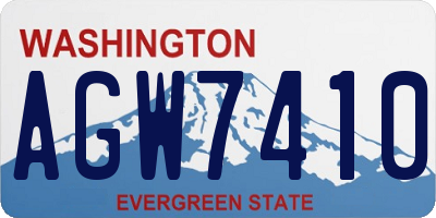 WA license plate AGW7410