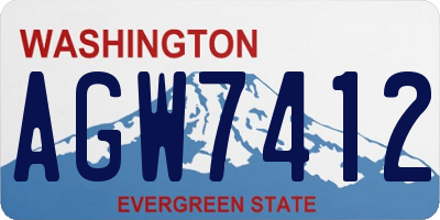 WA license plate AGW7412