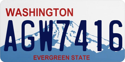 WA license plate AGW7416