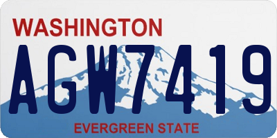 WA license plate AGW7419