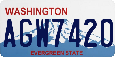 WA license plate AGW7420