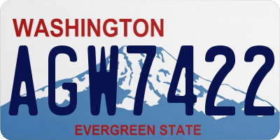 WA license plate AGW7422