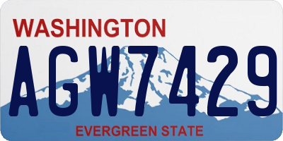 WA license plate AGW7429