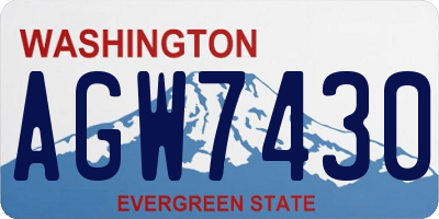 WA license plate AGW7430