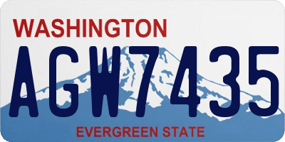 WA license plate AGW7435