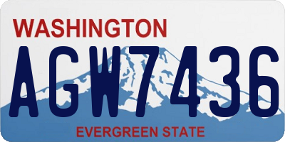 WA license plate AGW7436