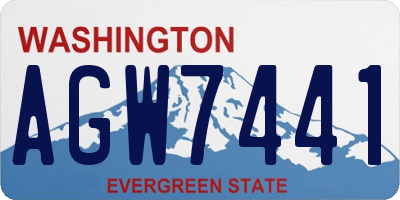 WA license plate AGW7441