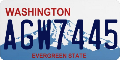 WA license plate AGW7445
