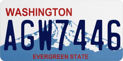 WA license plate AGW7446