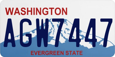 WA license plate AGW7447