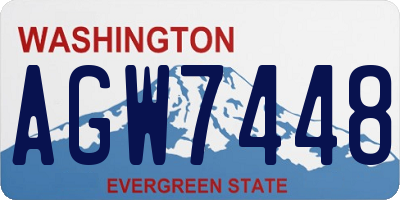 WA license plate AGW7448