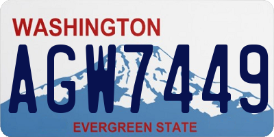 WA license plate AGW7449