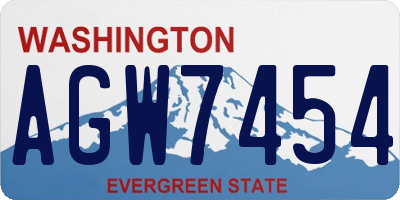 WA license plate AGW7454