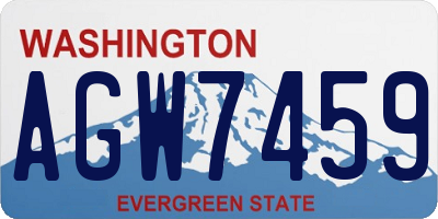 WA license plate AGW7459