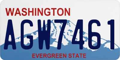 WA license plate AGW7461