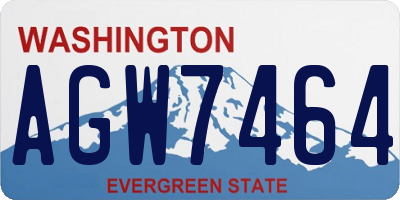 WA license plate AGW7464