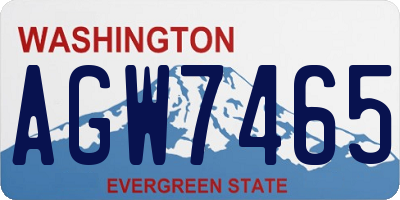 WA license plate AGW7465