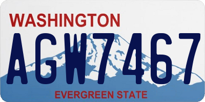 WA license plate AGW7467