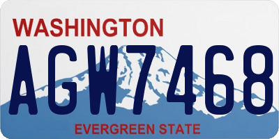 WA license plate AGW7468
