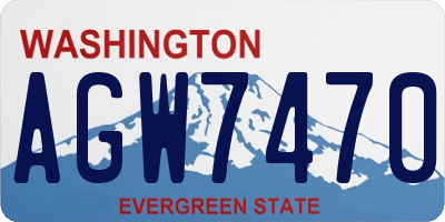 WA license plate AGW7470