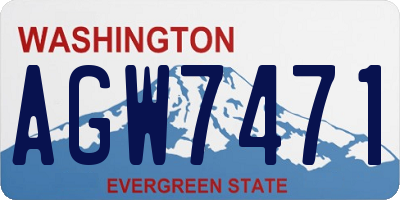 WA license plate AGW7471