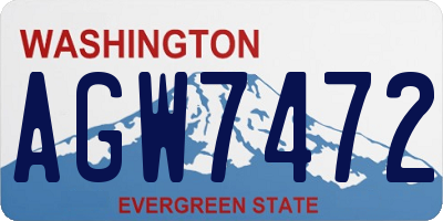 WA license plate AGW7472
