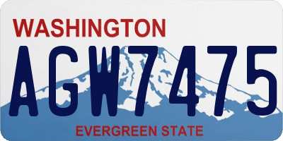 WA license plate AGW7475