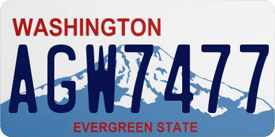 WA license plate AGW7477