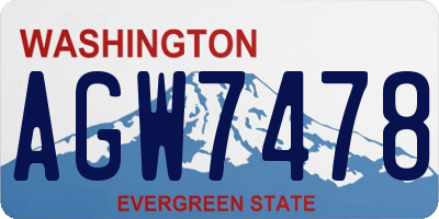 WA license plate AGW7478