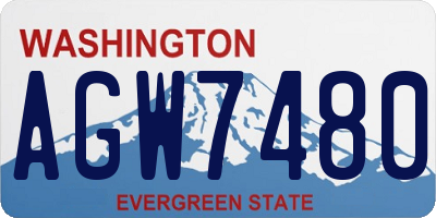 WA license plate AGW7480