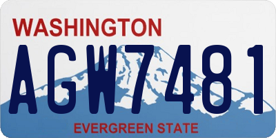 WA license plate AGW7481