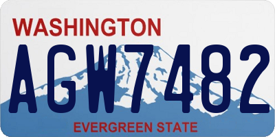 WA license plate AGW7482