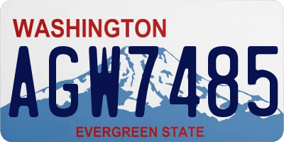 WA license plate AGW7485